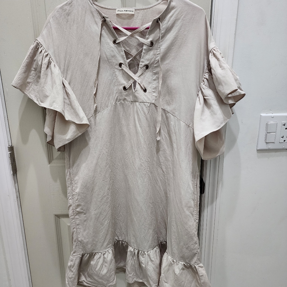 Ulla Johnson Women's Mini‎ Dress, size 4, Beige.